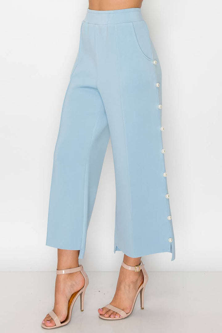 Farrah Scuba Pant: White / S