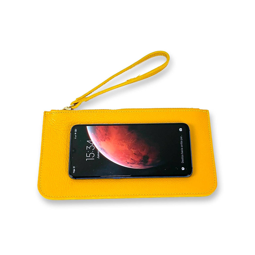 Genuine Leather Bag Wrist Strap: Black / Large