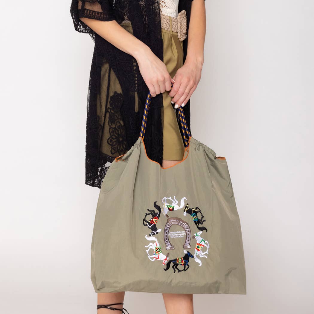 Horse Embroidery  Handbag : BGE