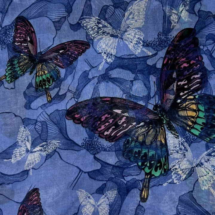 Butterfly print scarf: Baby Pink