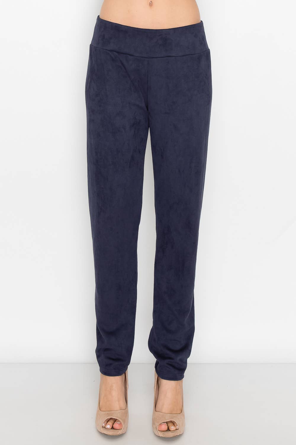 Annelise Stretch Suede Pant: Umber / S / A5499
