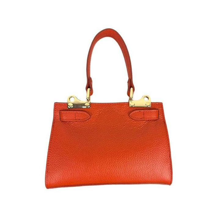 Small leather handbag: Orange