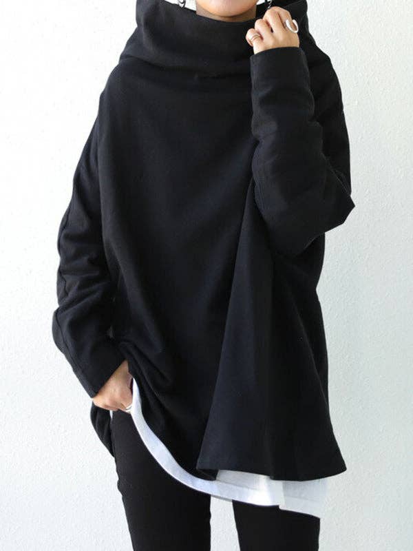 Black&Gray High-Oversize T-Shirt: BLACK / XL