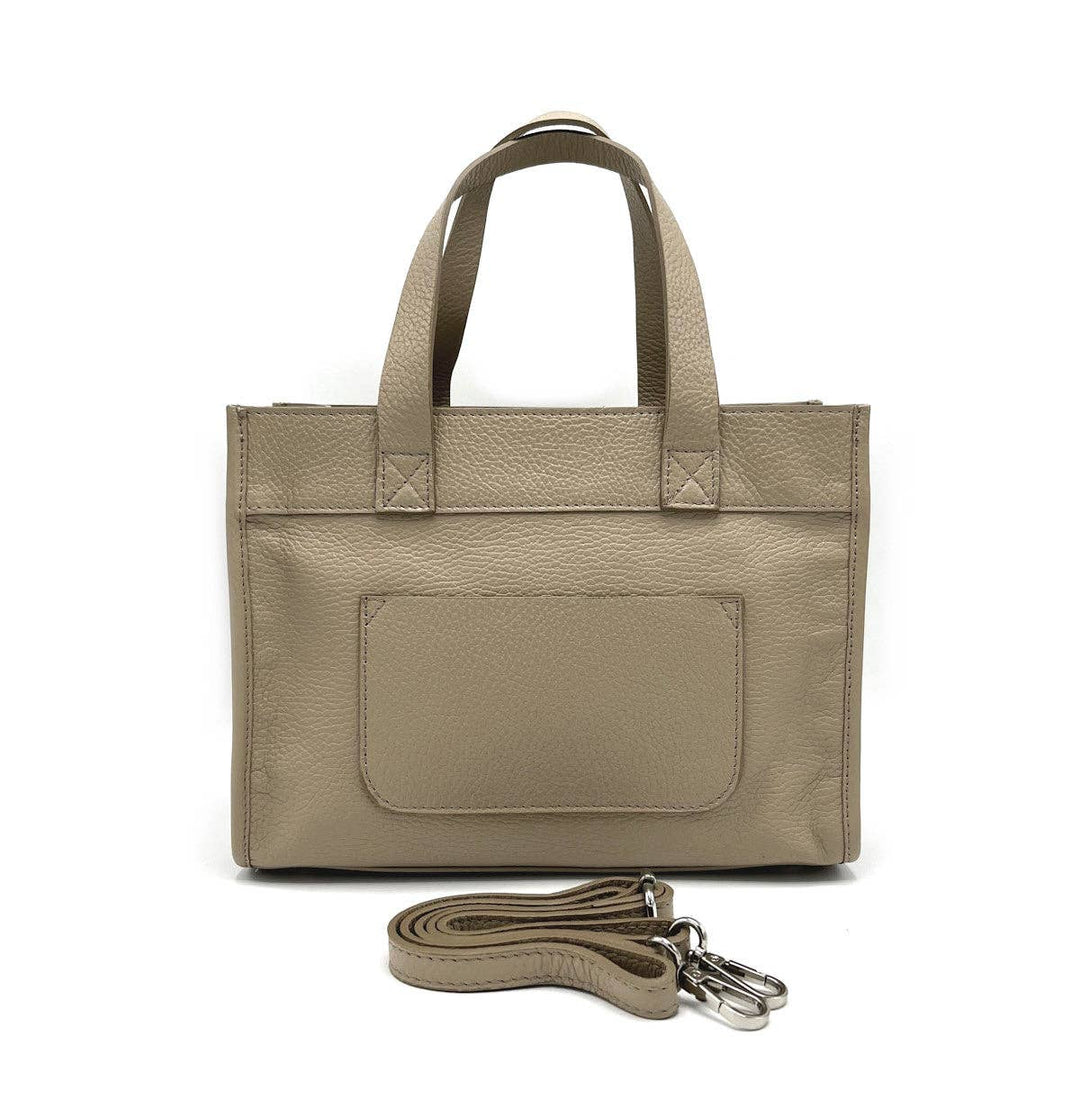 Italian leather bag,112442: Blk