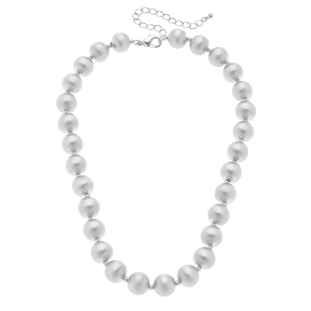 Phoebe Ball Bead Necklace: Satin Gold