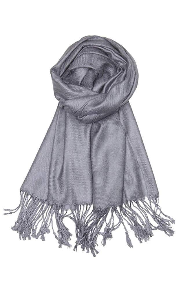 Gray Pashmina Shawl Scarf