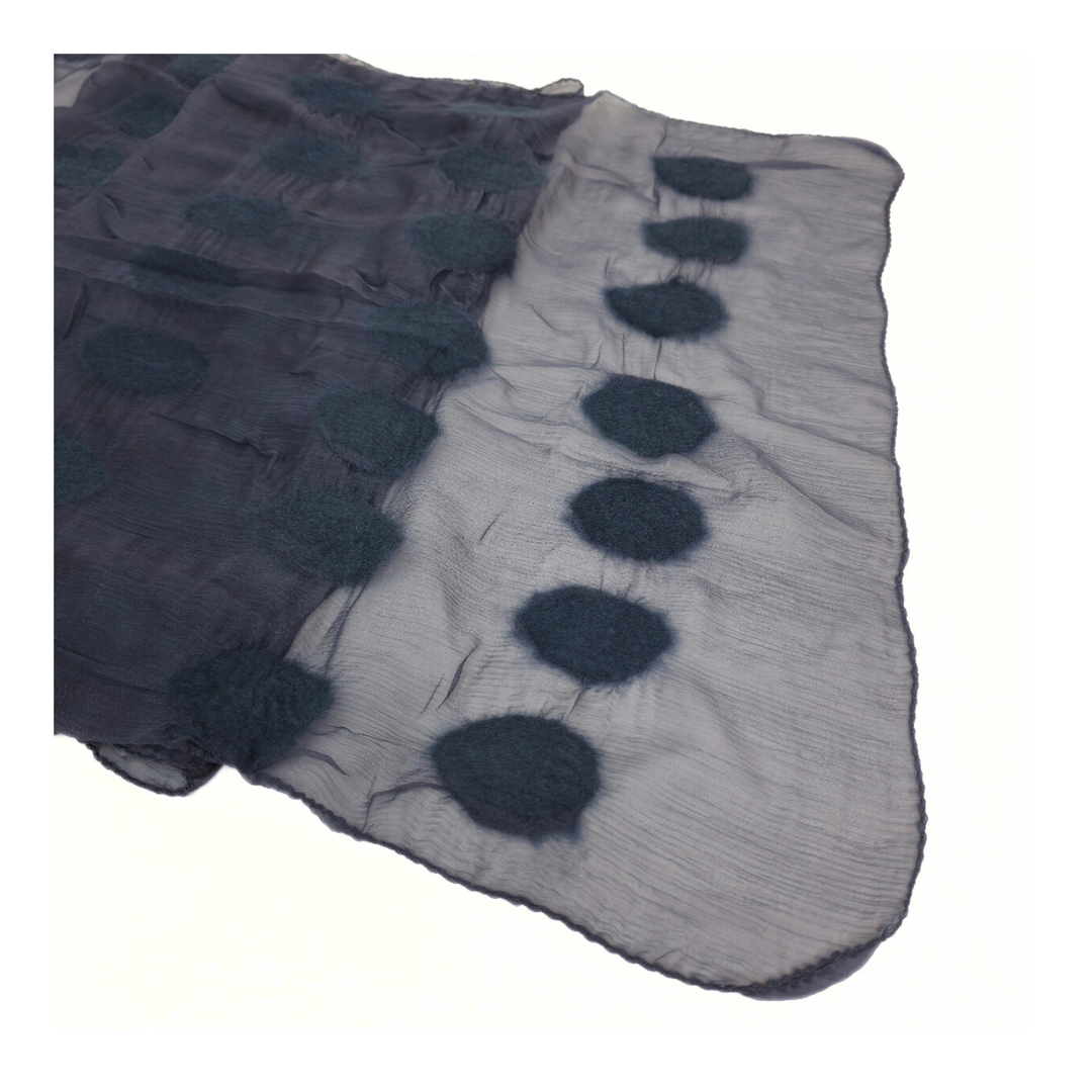 Polka Dotted Felt Soft Scarf
