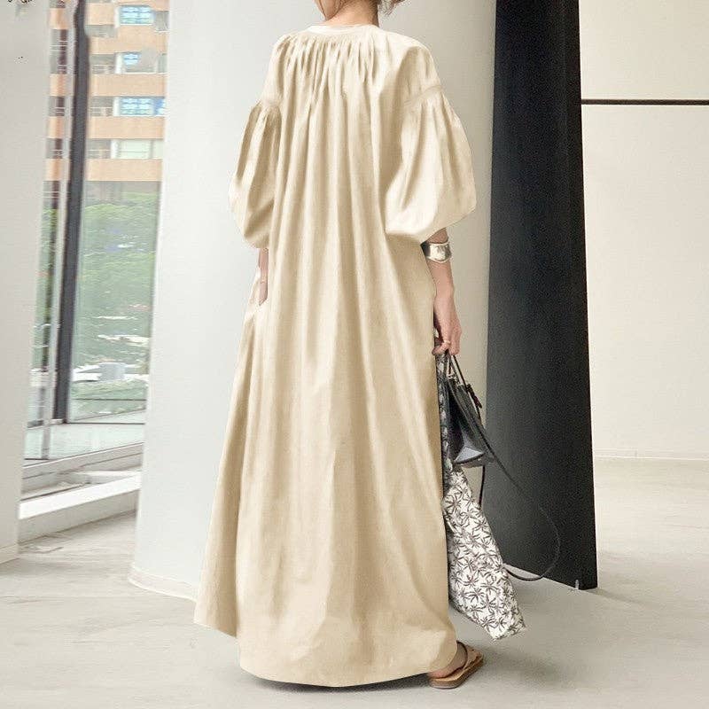Oversized Dress : KHAKI / M