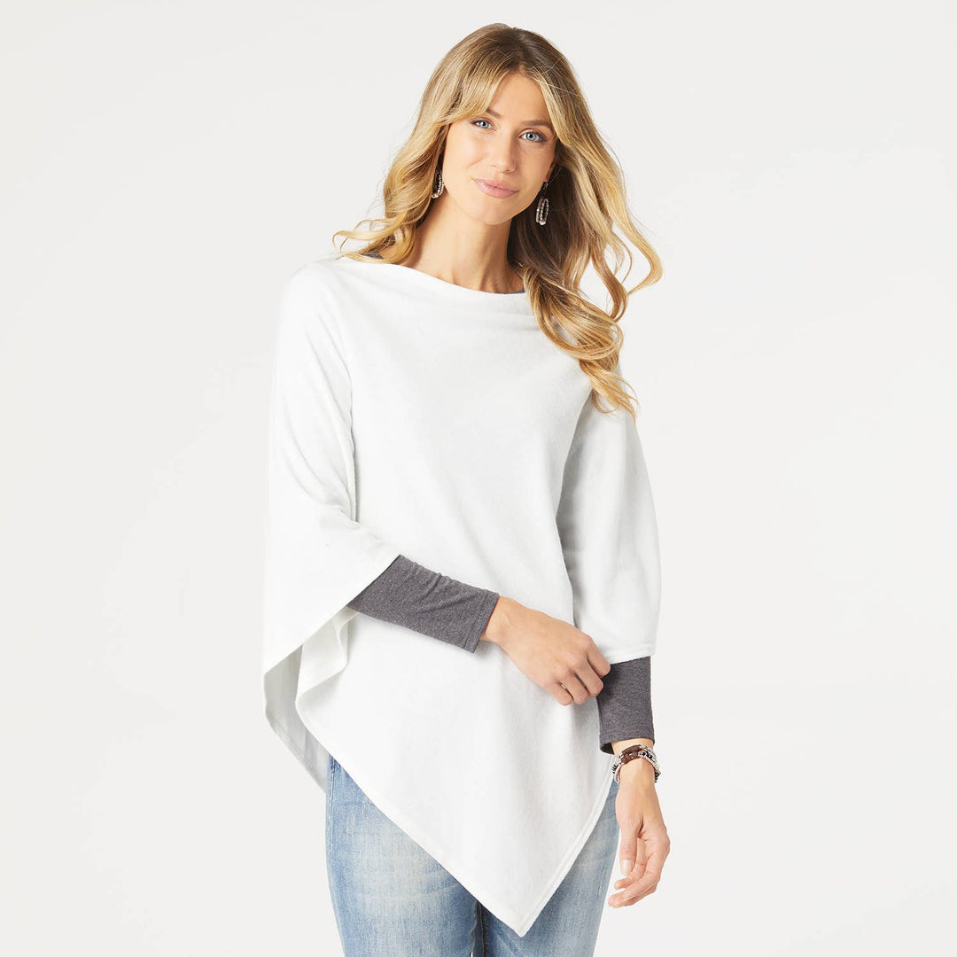 Brushed Poncho: Charcoal / O/S