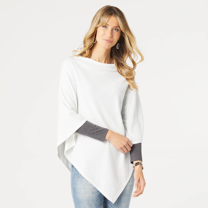 BRUSHED PONCHO SPICE O/S