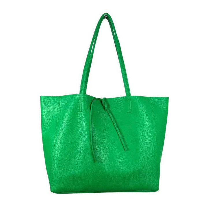 Leather Shopper: Yellow