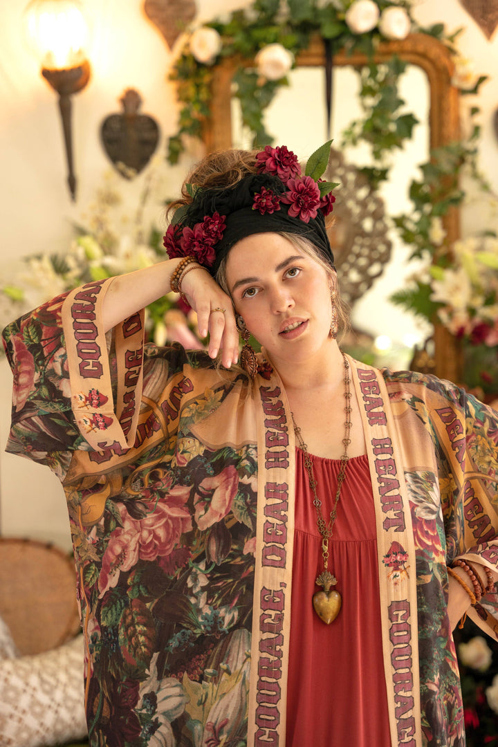 Courage Dear Heart Boho Kimono Duster