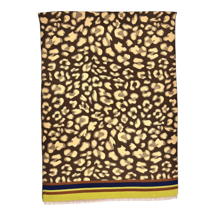 Leopard print cashmere: Teal