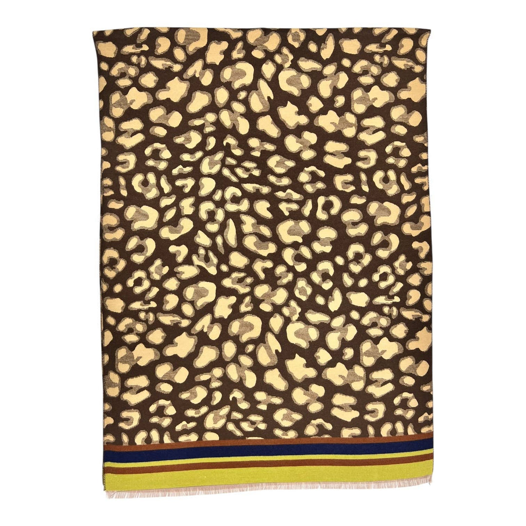 Leopard cashmere blend: Red