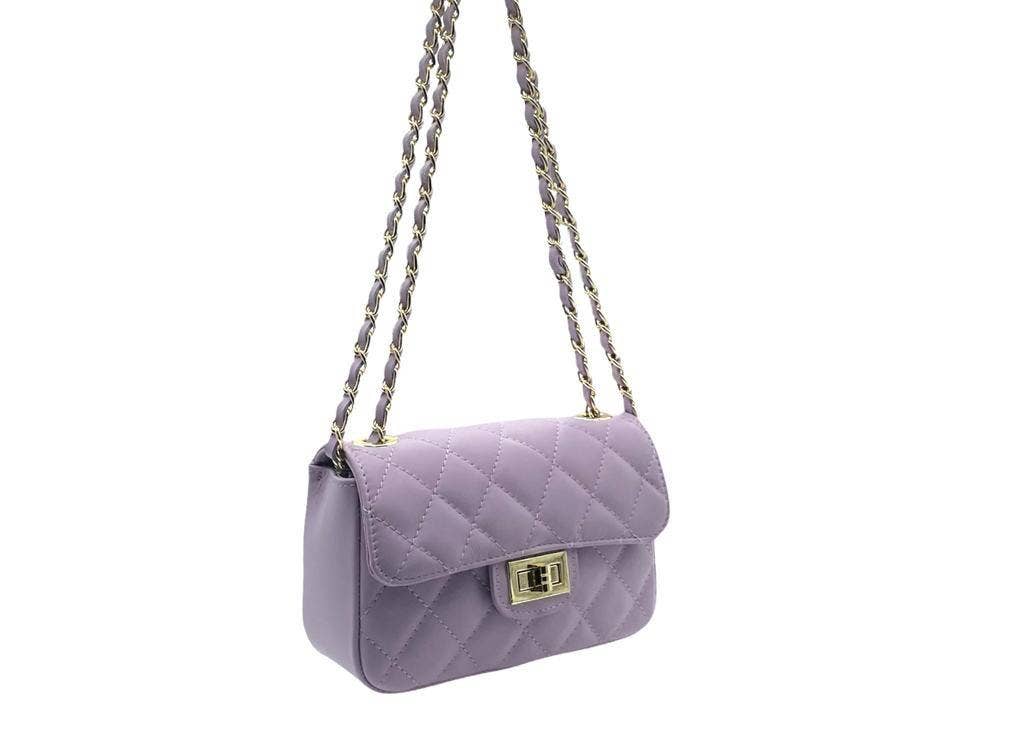 Italian leather Bag: Navy blue