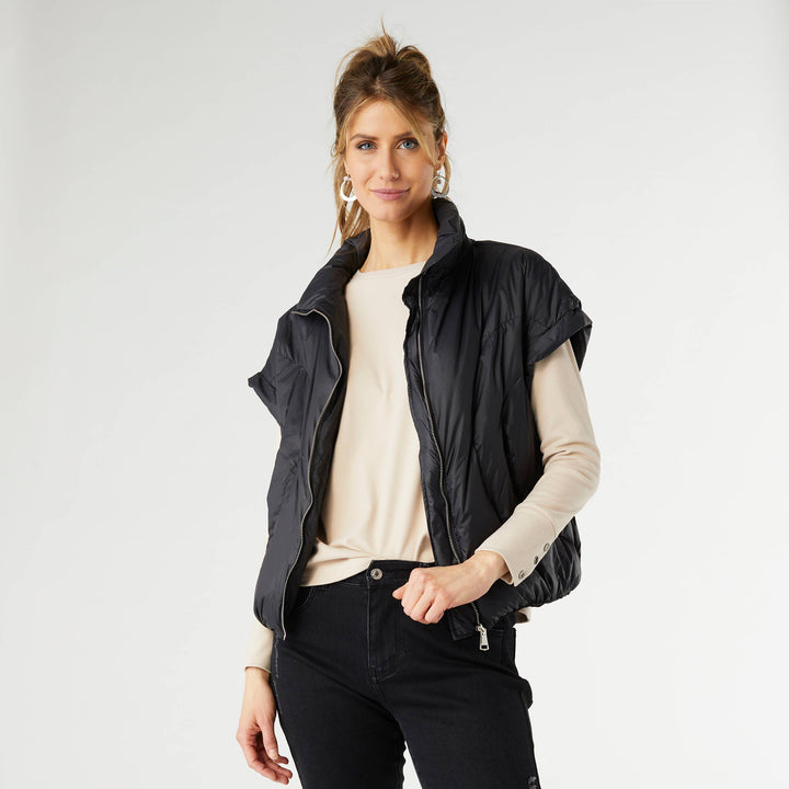 Puffer Vest: Black / L/XL