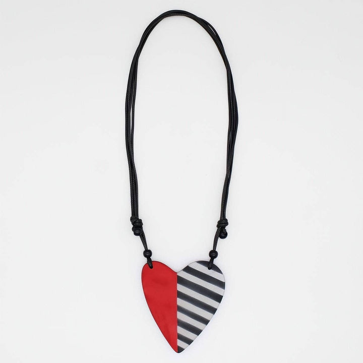 Red and Black Anastasia Heart Pendant