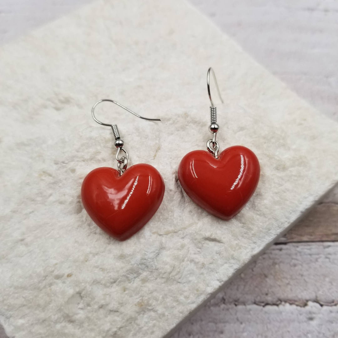 Hot Red Hearts, Earrings