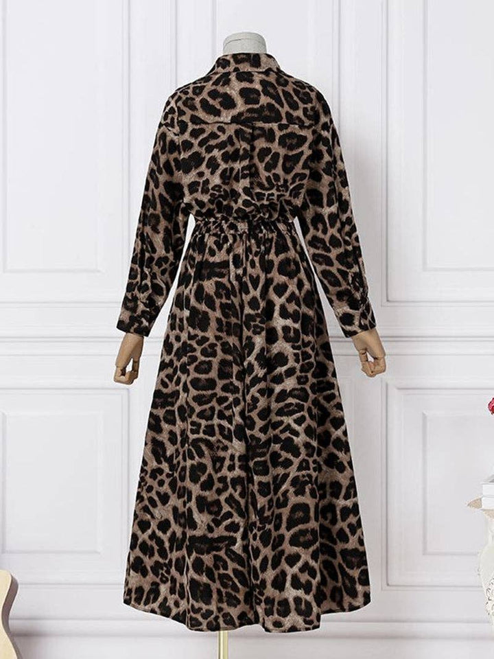Leopard Print Maxi Dress: LEOPARD / XL