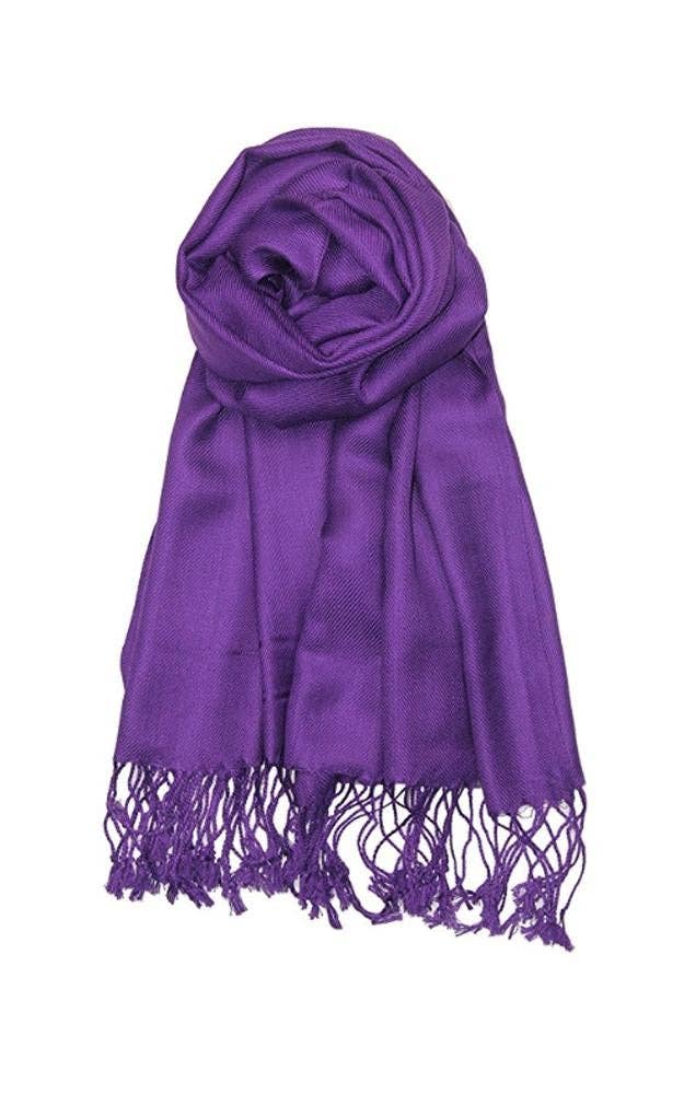 Dk. Purple Color Fashion Pashmina Shawl