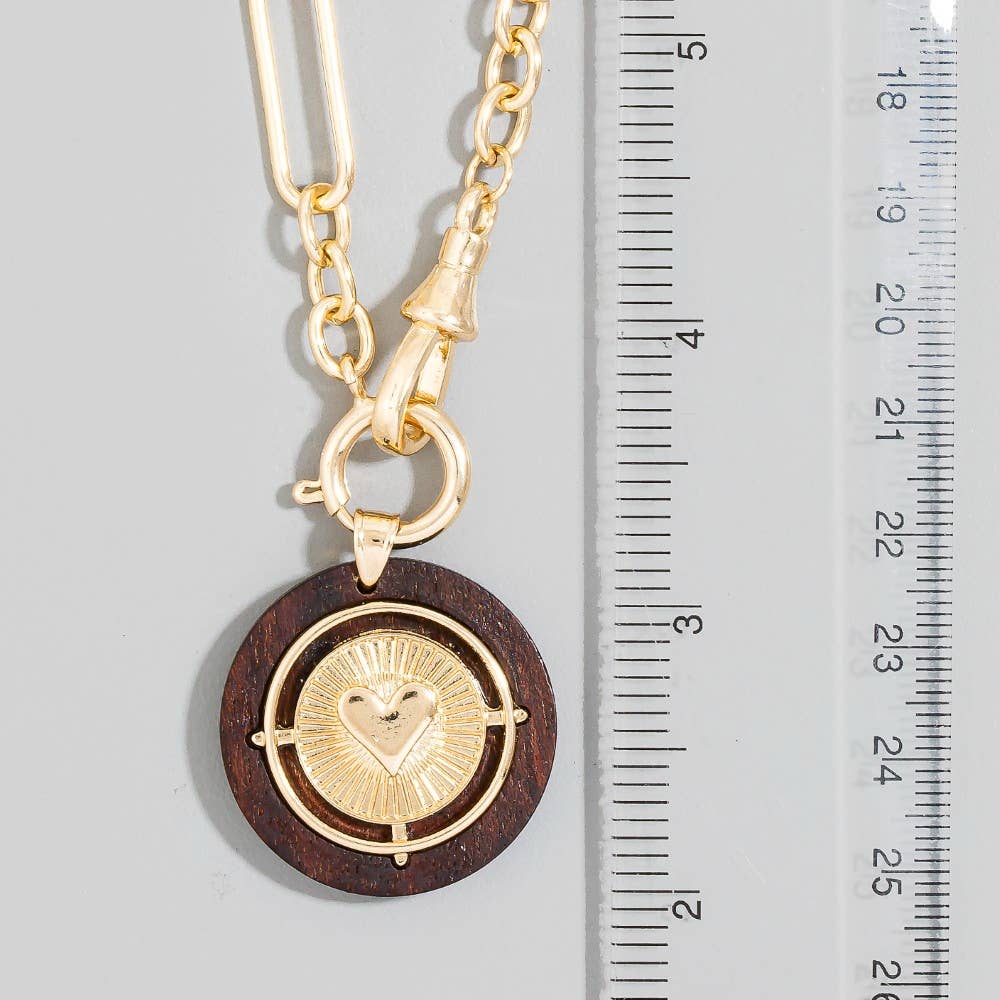 Paperclip Chain Coin Necklace