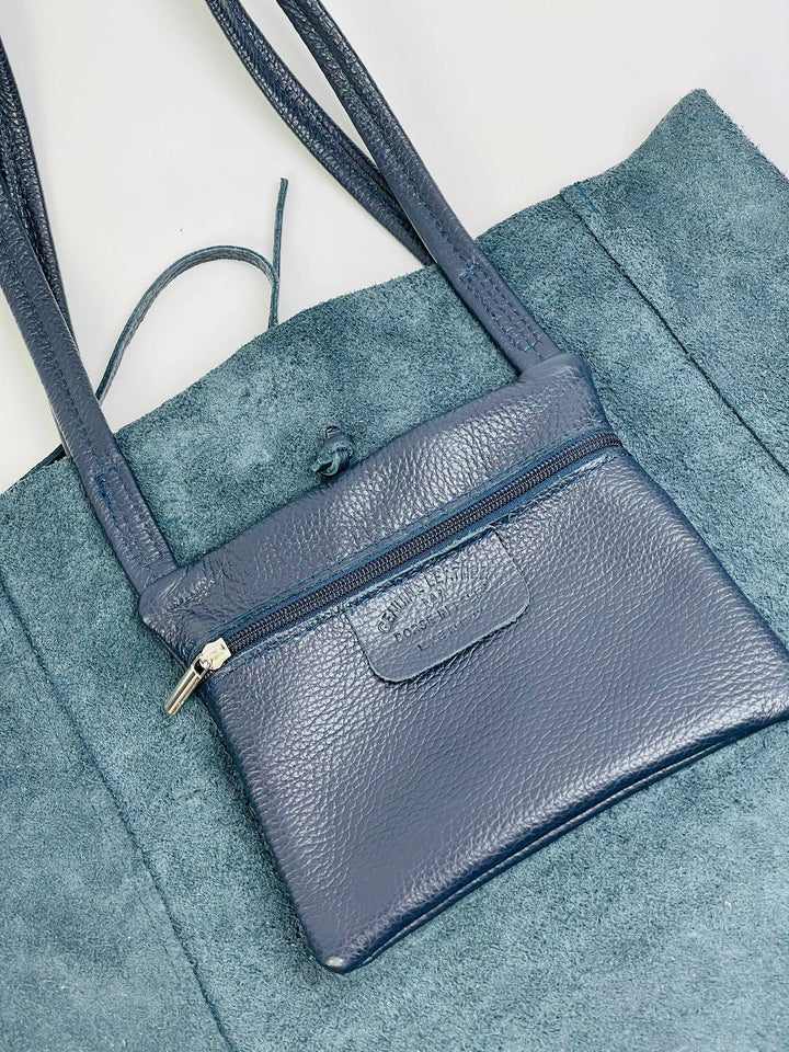 Italian Leather shopper: Black