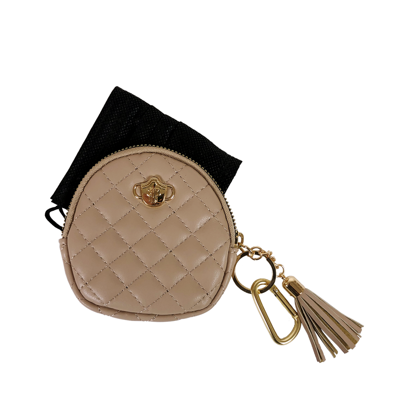 Small  Holder - Tan Quilted