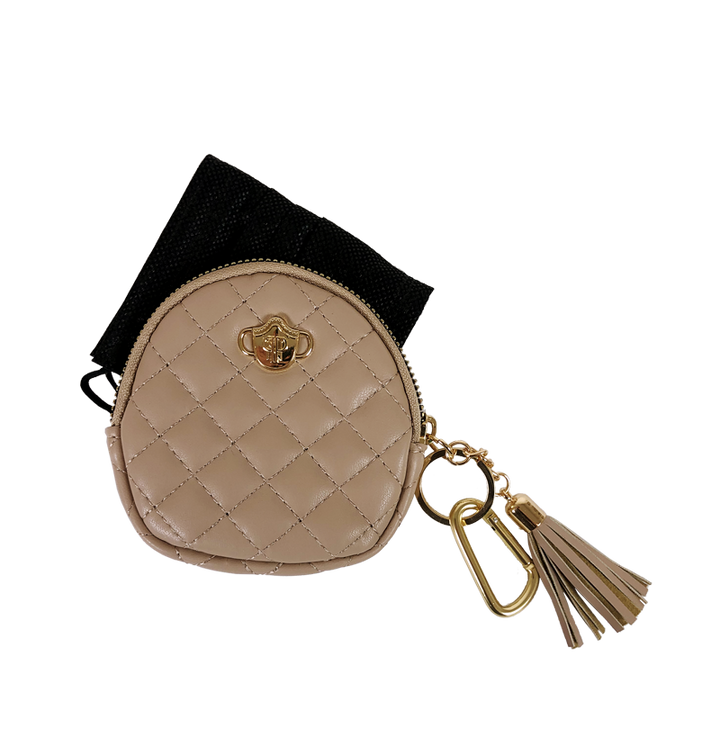 Small  Holder - Tan Quilted