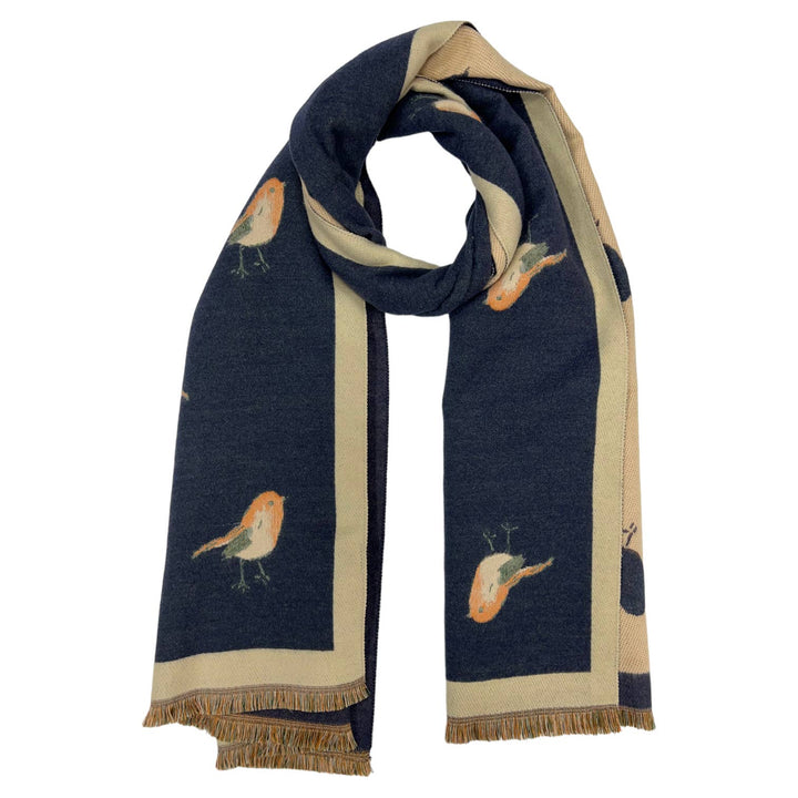 Robin Scarf Cashmere Navy