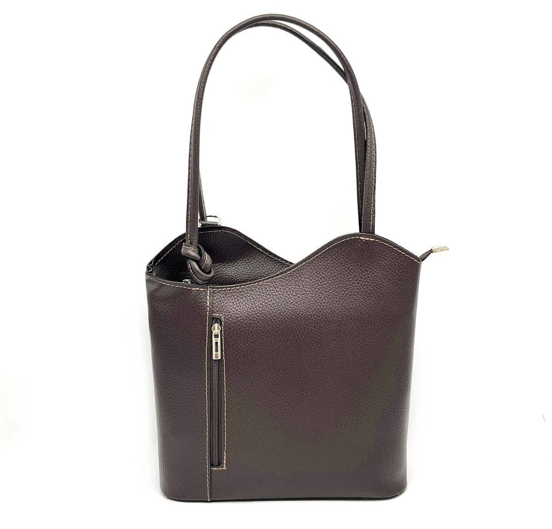 Convert to Backpack Leather Bag Made in Italy