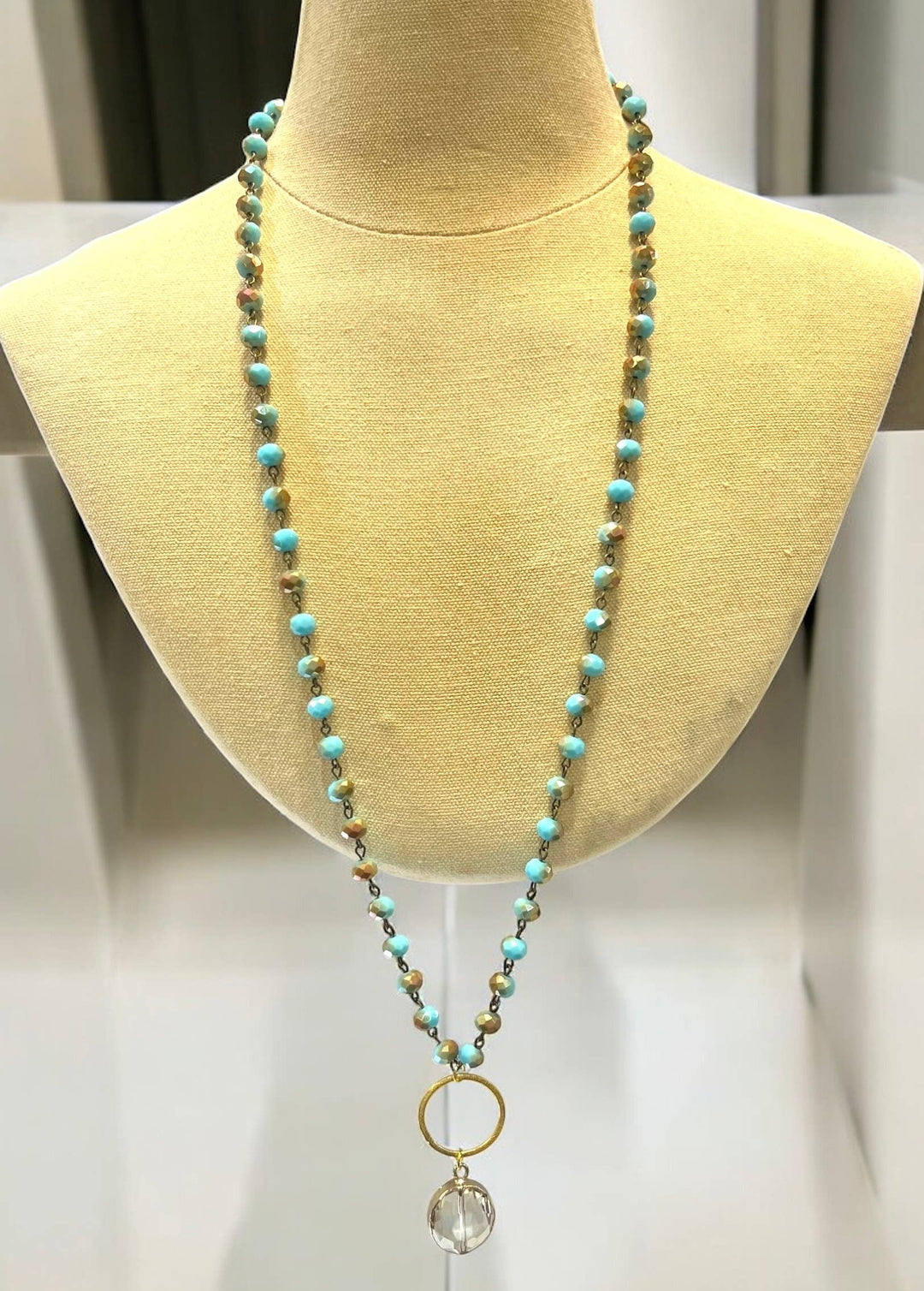 Mixcolor Neck/Round Gold Pendant