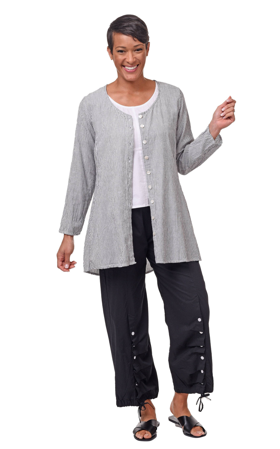 Tulip Clothing - CV679 Ivy Jacket in Ticking Stripe*: S