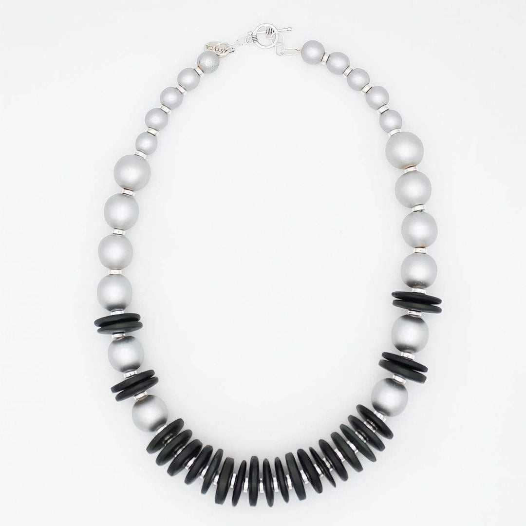 Black and Silver Amaris Necklace