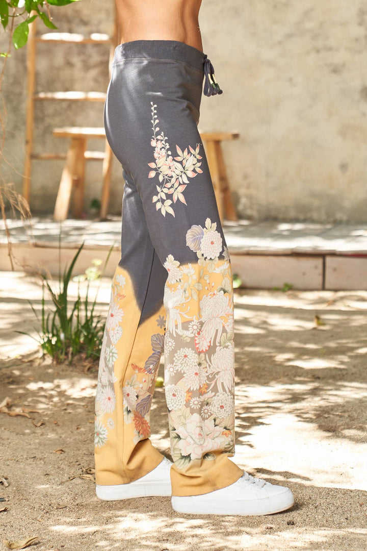 Floral Print Pant Charcoal / S