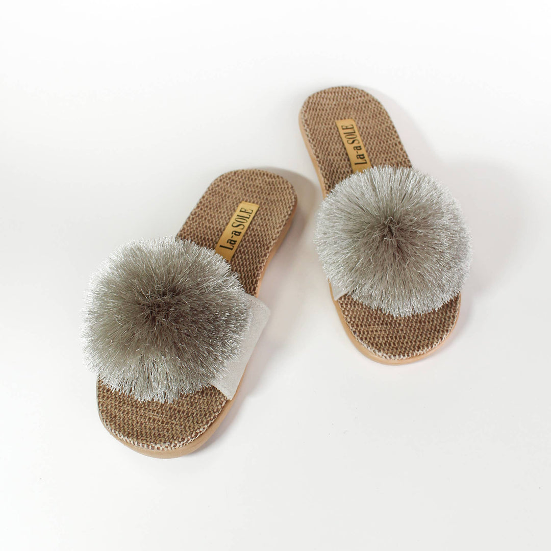 Pom Pom Slide Silver: X-Large