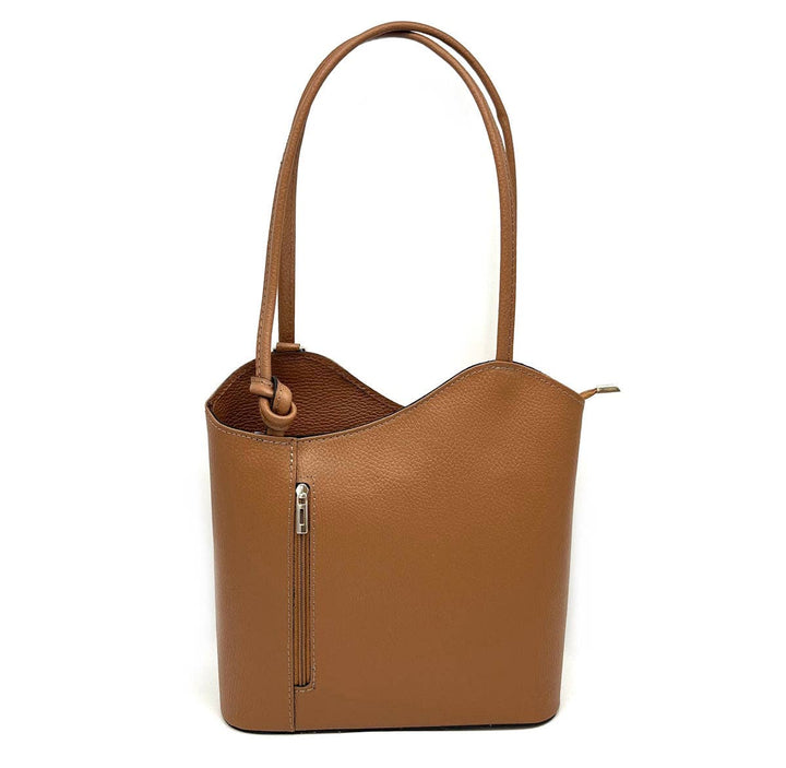 Convert to Backpack Leather Bag Made in Italy