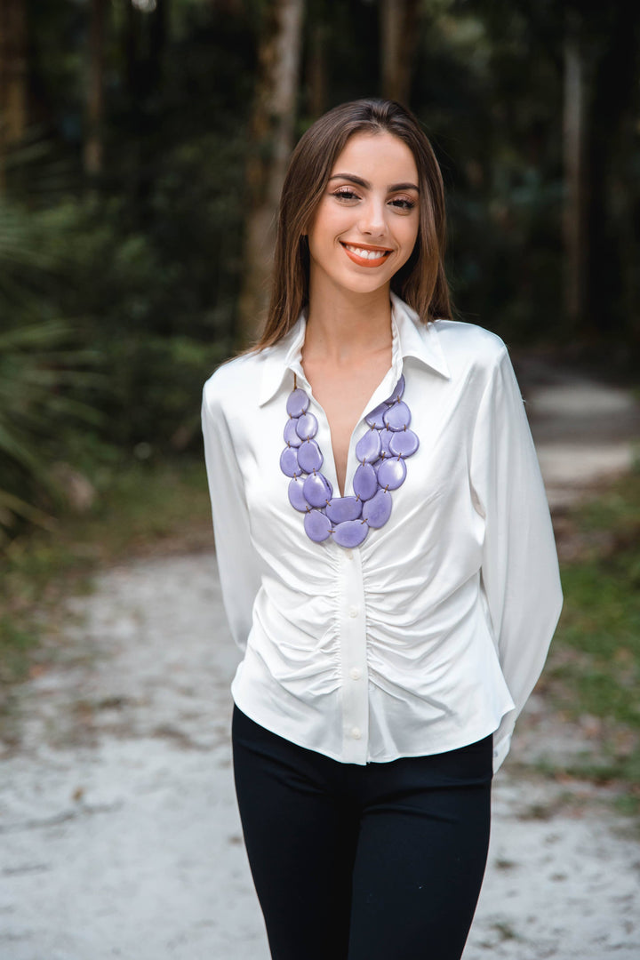 Amigas Necklace: Biscayne Bay/Royal Blue/Onyx Black