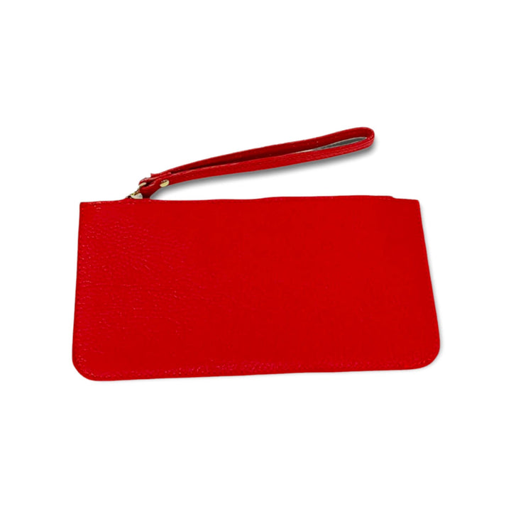 Genuine Leather Bag w/Wrist Strap: Bronze / Large