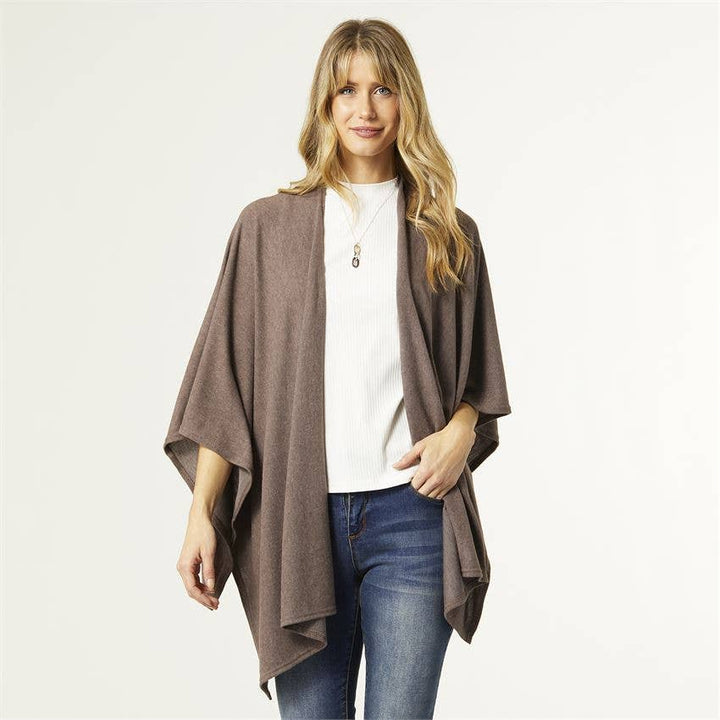 Kiara Cardigan: Brown / One Size