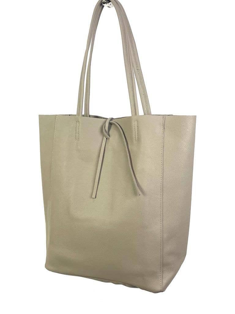 Italian Leather shopper: Black