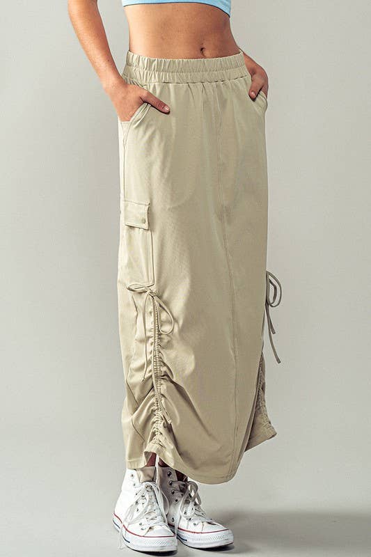 CARGO SKIRT: KHAKI