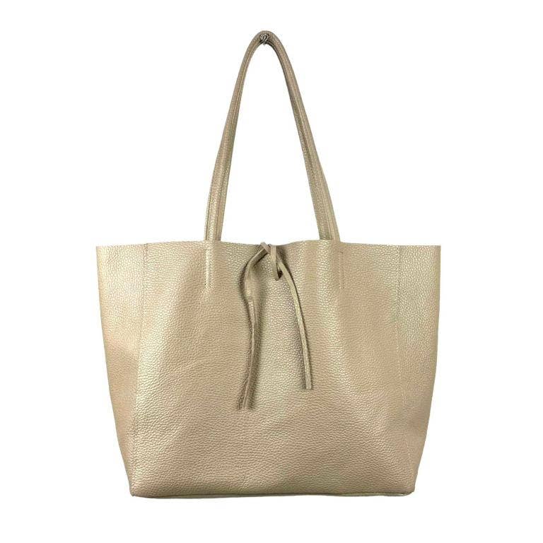 Leather Shopper: Yellow