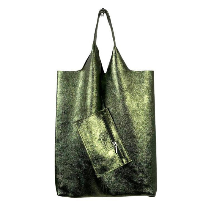 Leather Square Bag:Bronze