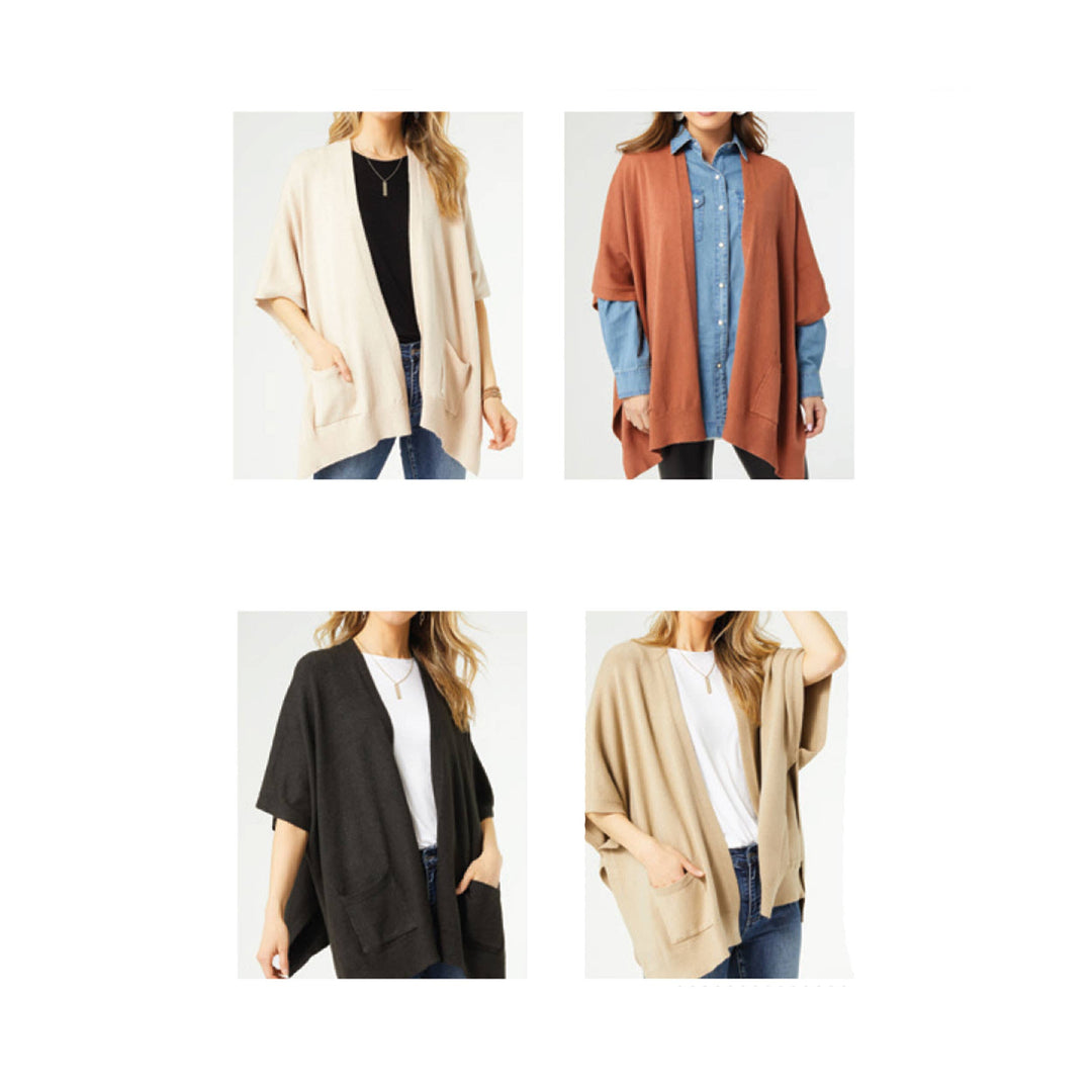 Cardi w/ Pocket Blk