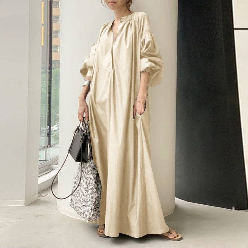 Oversized Dress: BLACK / L