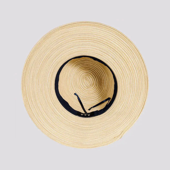 Wide Brim Straw Sun Hat: Natural