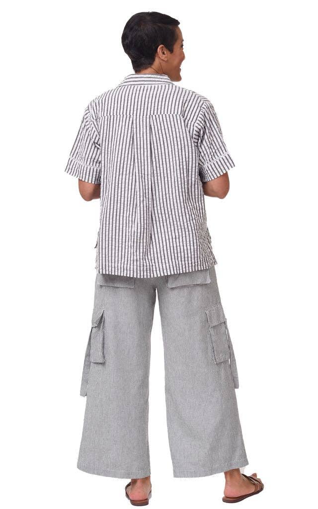 Tulip Clothing - CV1162 Marni Shirt in  Murphy Seersucker Stripe*: XL
