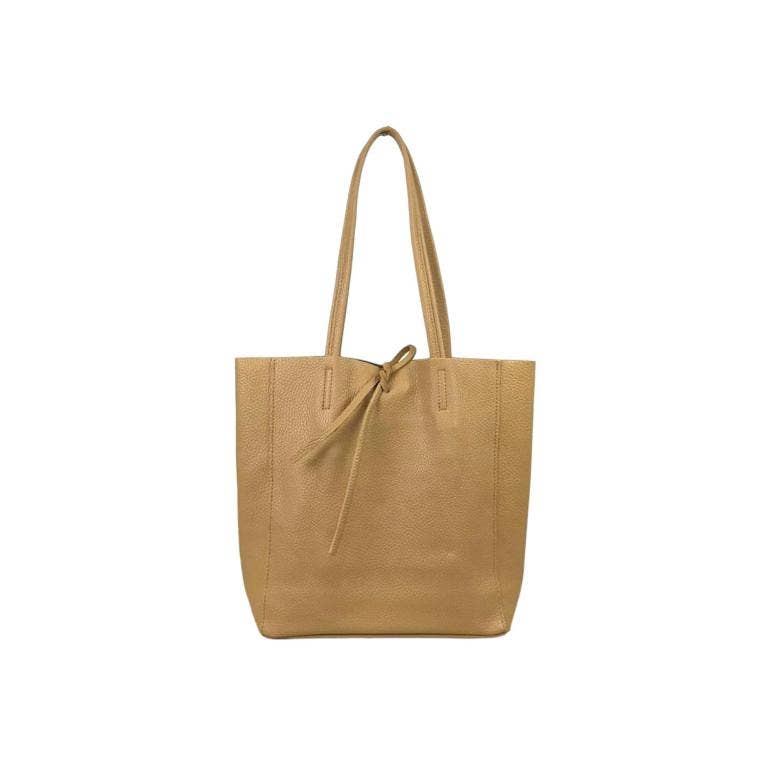 Leather Tote Bag Olive Green