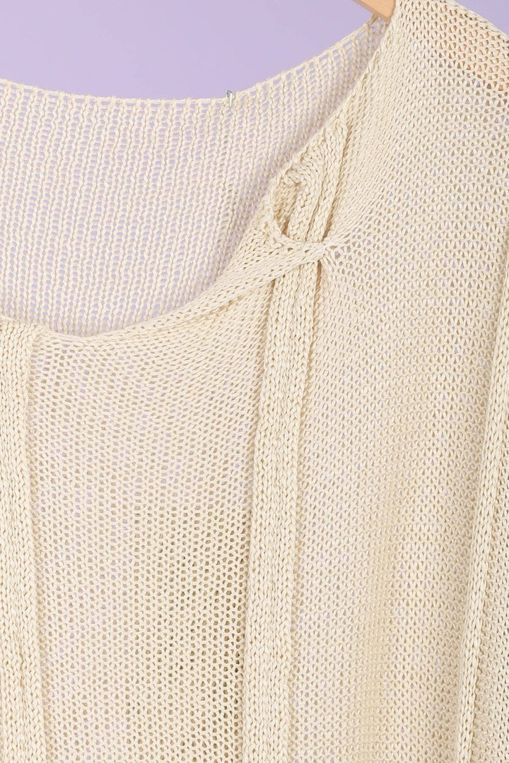61113 100% COTTON SWEATER: White