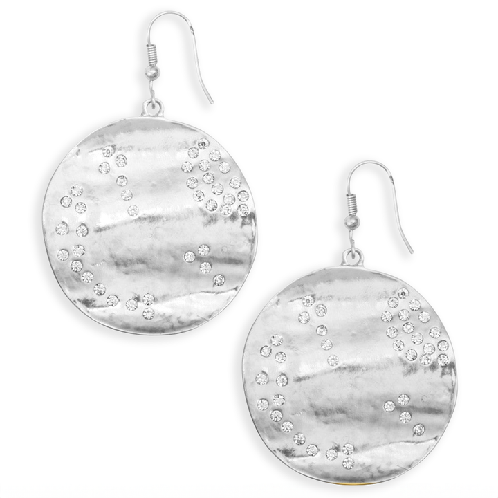 - Wavy disc dangle earrings: GOLD